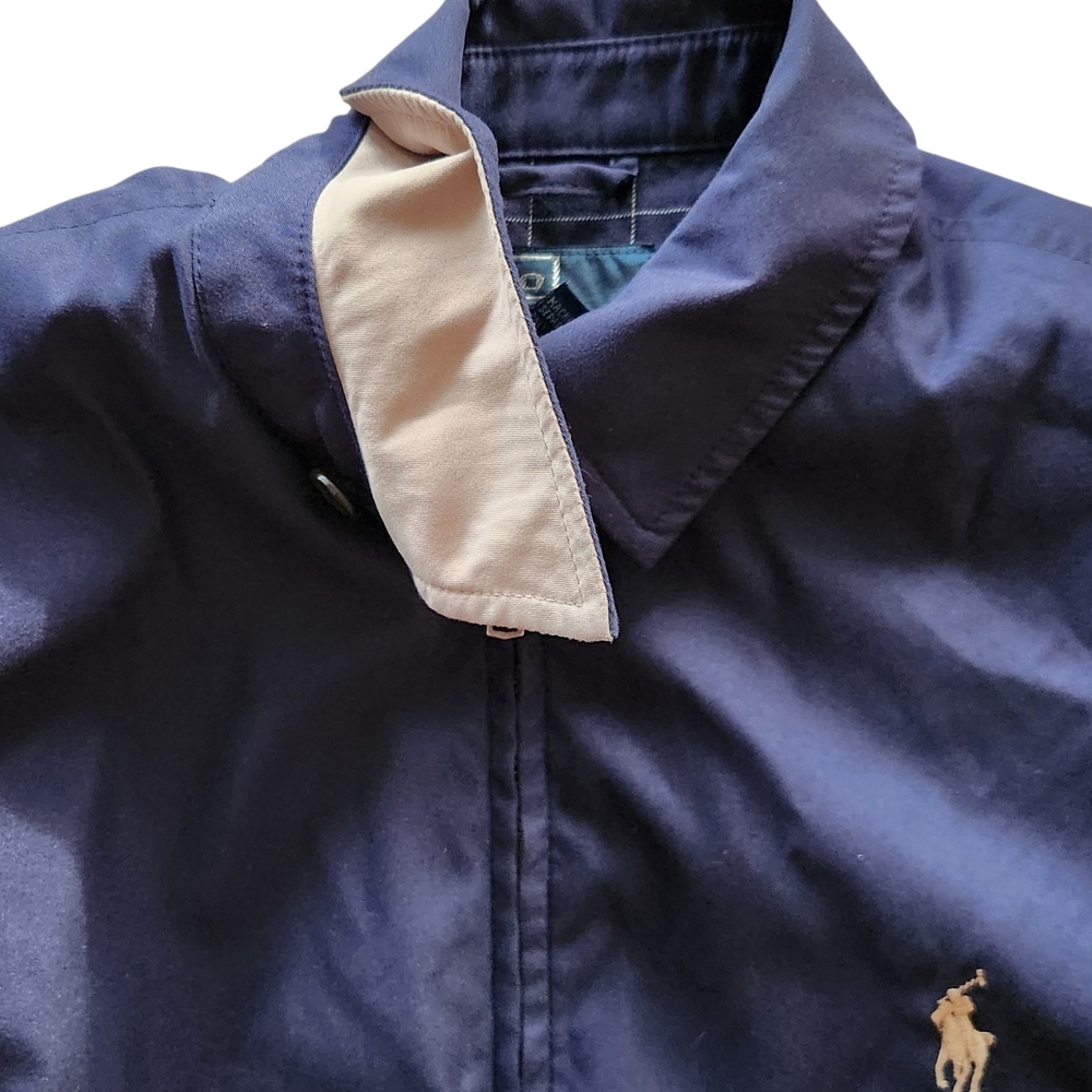 Polo Ralph Lauren Vintage Navy Blue Mens S Bomber Bi-Swing Zip-Up Jacket - Picture 3 of 8